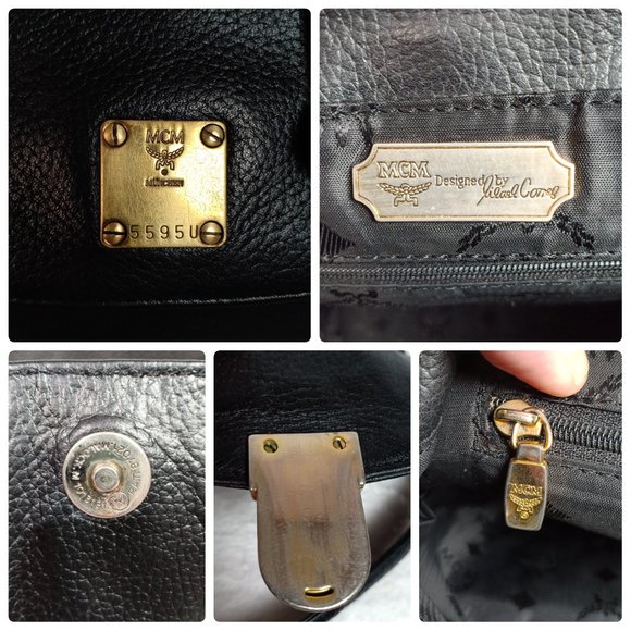 Vintage Style MCM Drawstring leather backpack - Picture 7 of 14